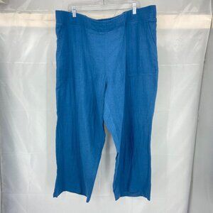 LOGO by Lori Goldstein Blue Wide Leg Pants